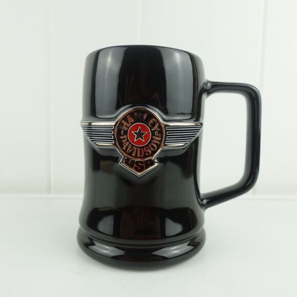 Harley Davidson USA Mug Raised Logo Medallion Vintage 2000 - Picture 2 of 10